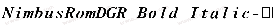 NimbusRomDGR Bold Italic字体转换
